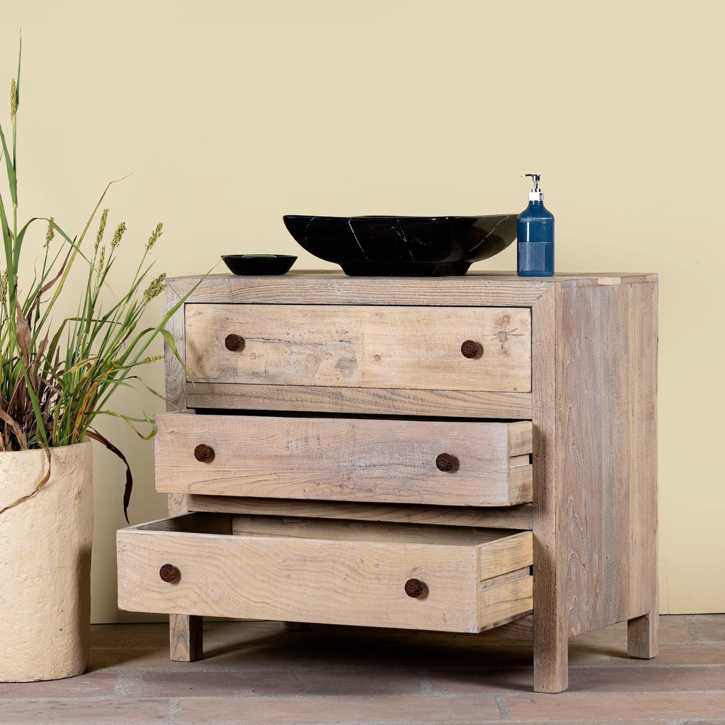 Rudra Natural Wood Drawer Vanity - DOBRI ARTS AU