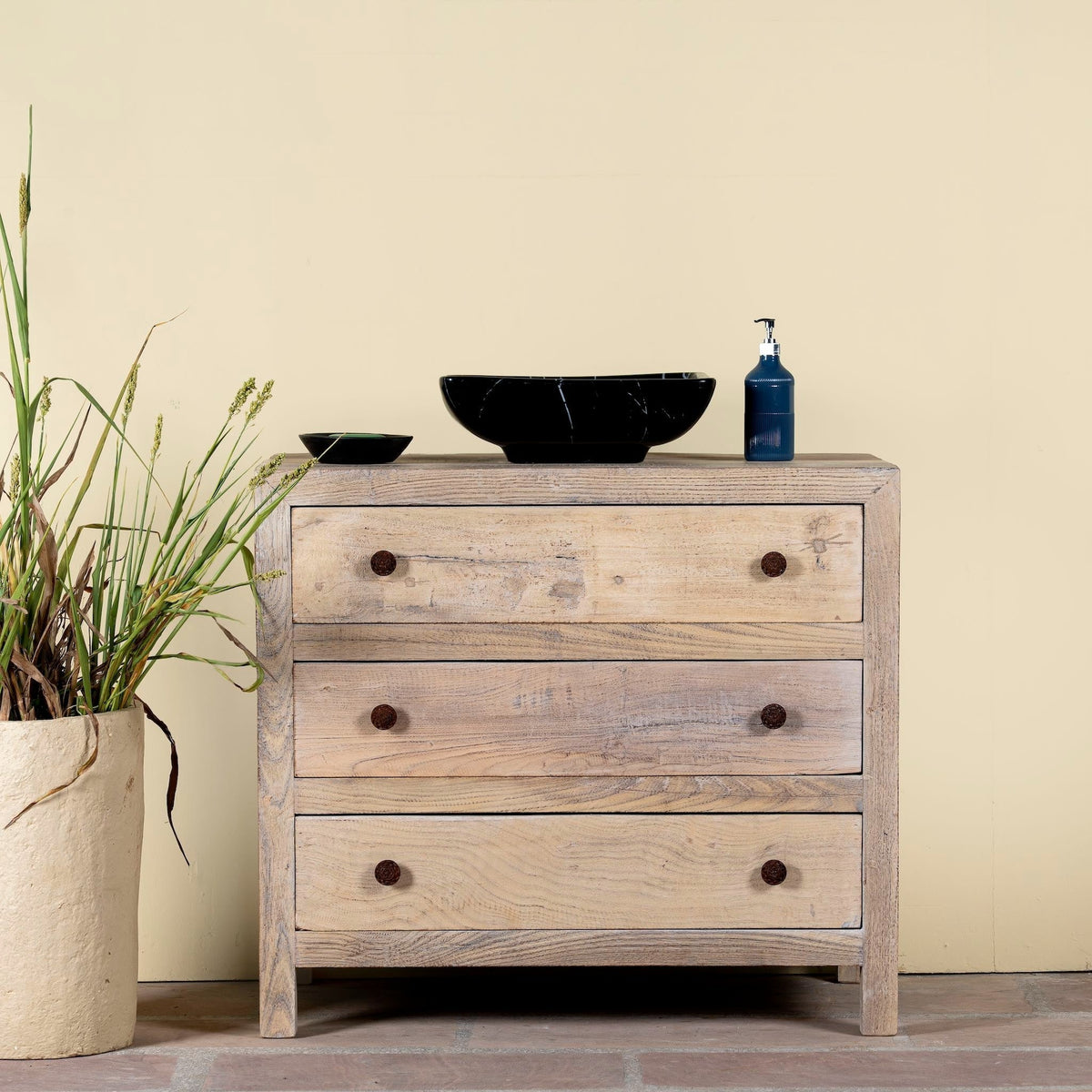 Rudra Natural Wood Drawer Vanity - DOBRI ARTS AU