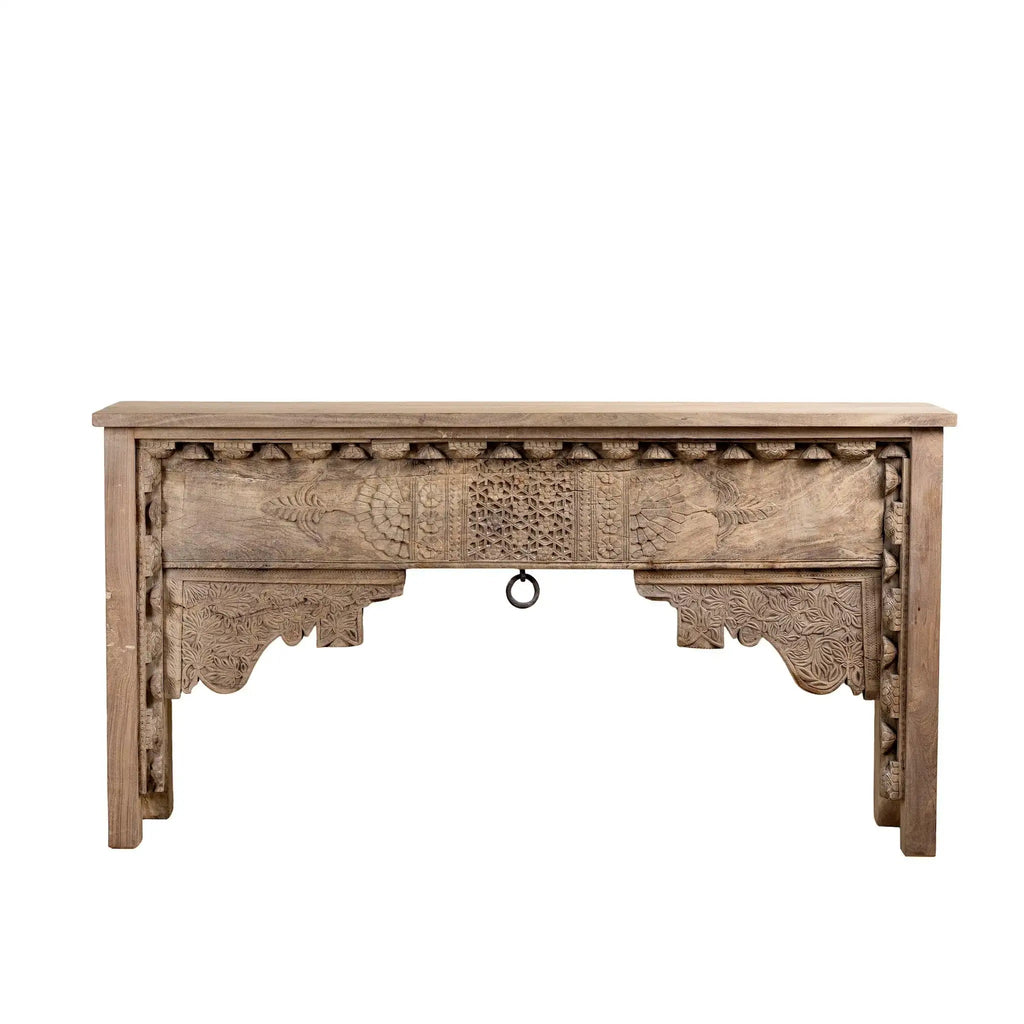 Rudrani Antique Carved Indian Console Table - DOBRI ARTS AU