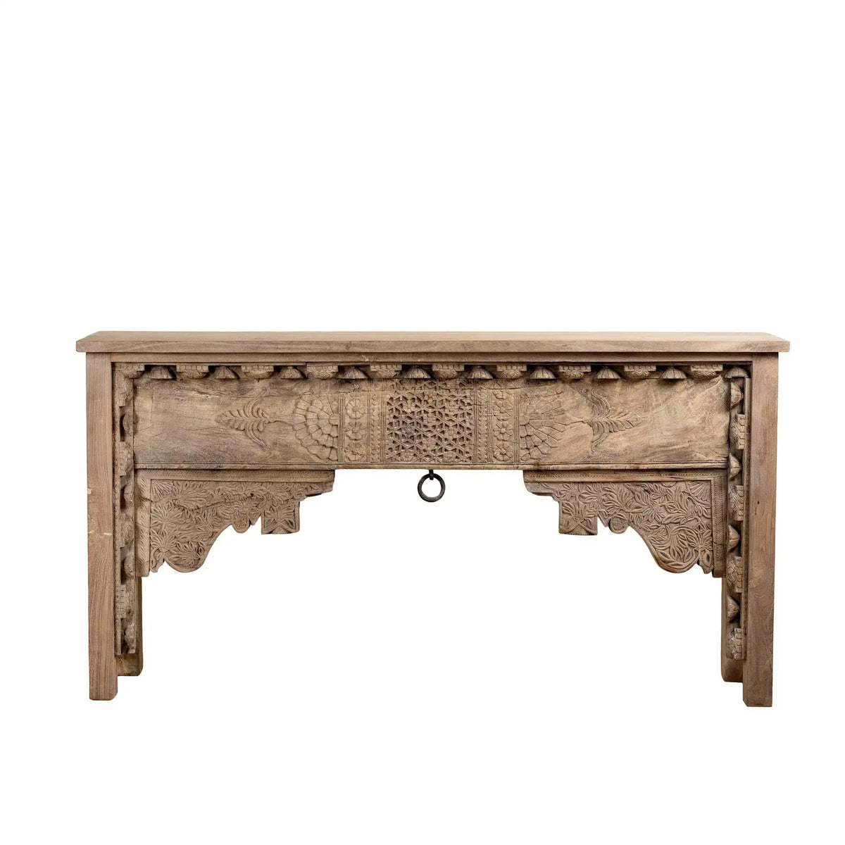 Rudrani Antique Carved Indian Console Table - DOBRI ARTS AU