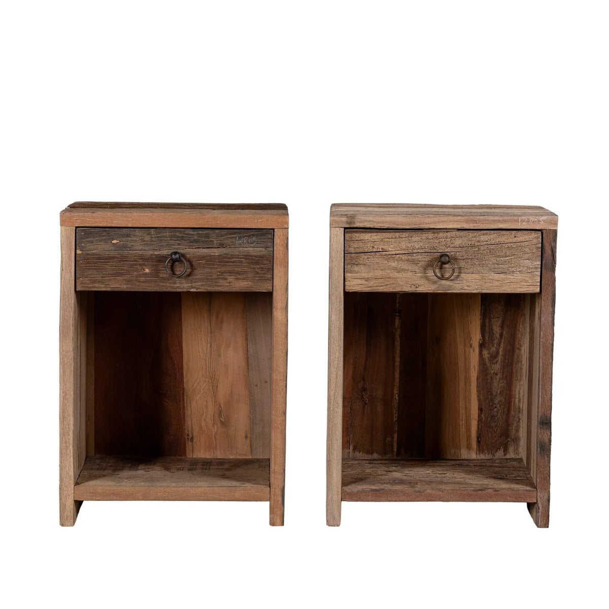 Rustic Open Shelf Bedside Table - DOBRI ARTS AU