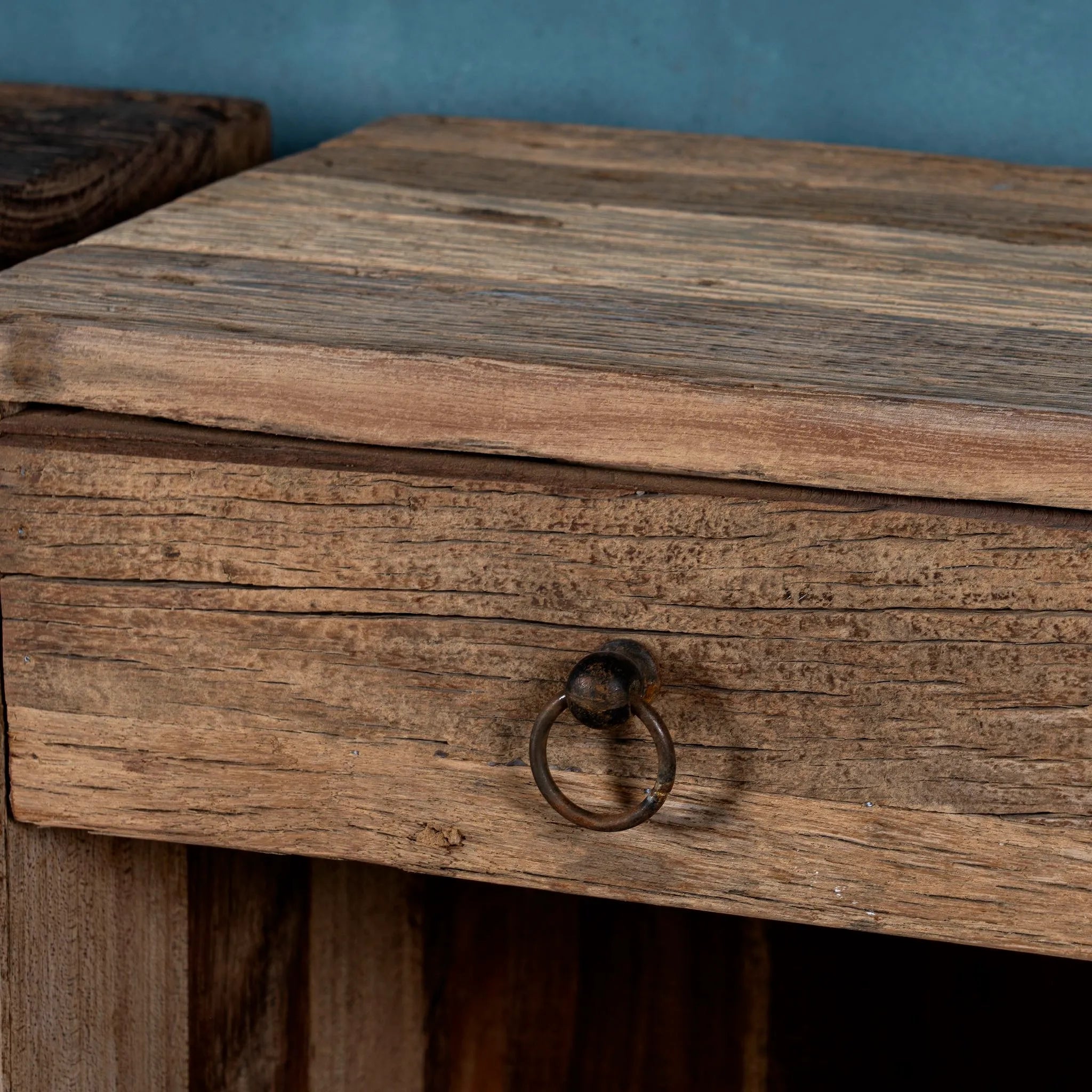 Rustic Open Shelf Bedside Table - DOBRI ARTS AU