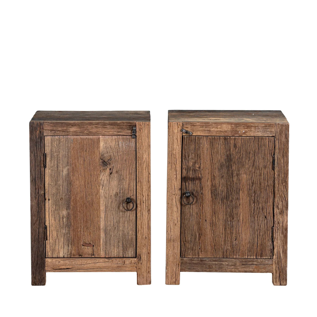 Rustic Reclaimed Wood Bedside Cabinet - DOBRI ARTS AU