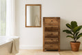 Saanvi Tall Rustic Wooden Chest of Drawers - DOBRI ARTS AU