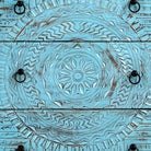 Safita Boho-Style Hand-Painted Mango Wood Cabinet - DOBRI ARTS AU