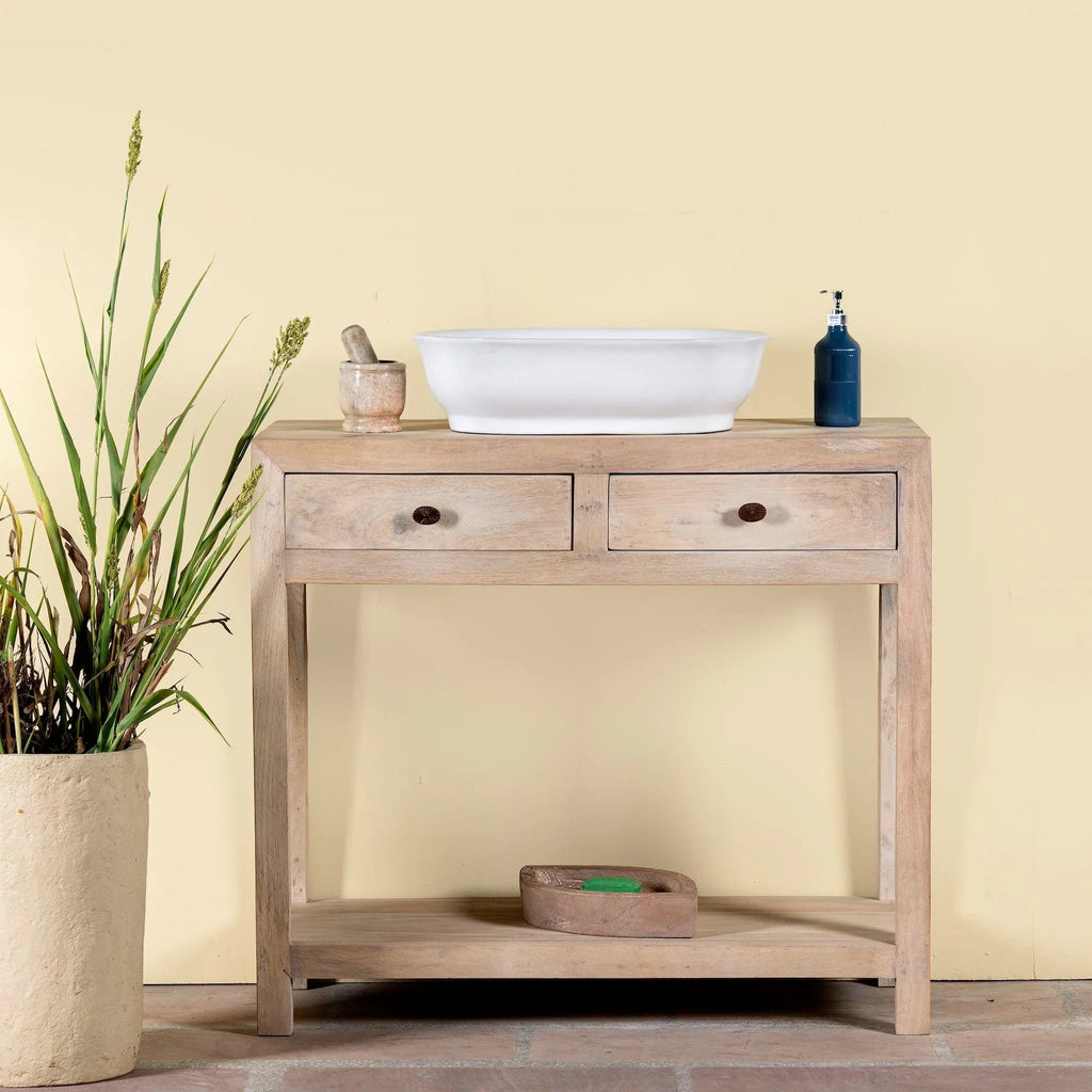 Sahira Compact Rustic Vanity Console - DOBRI ARTS AU