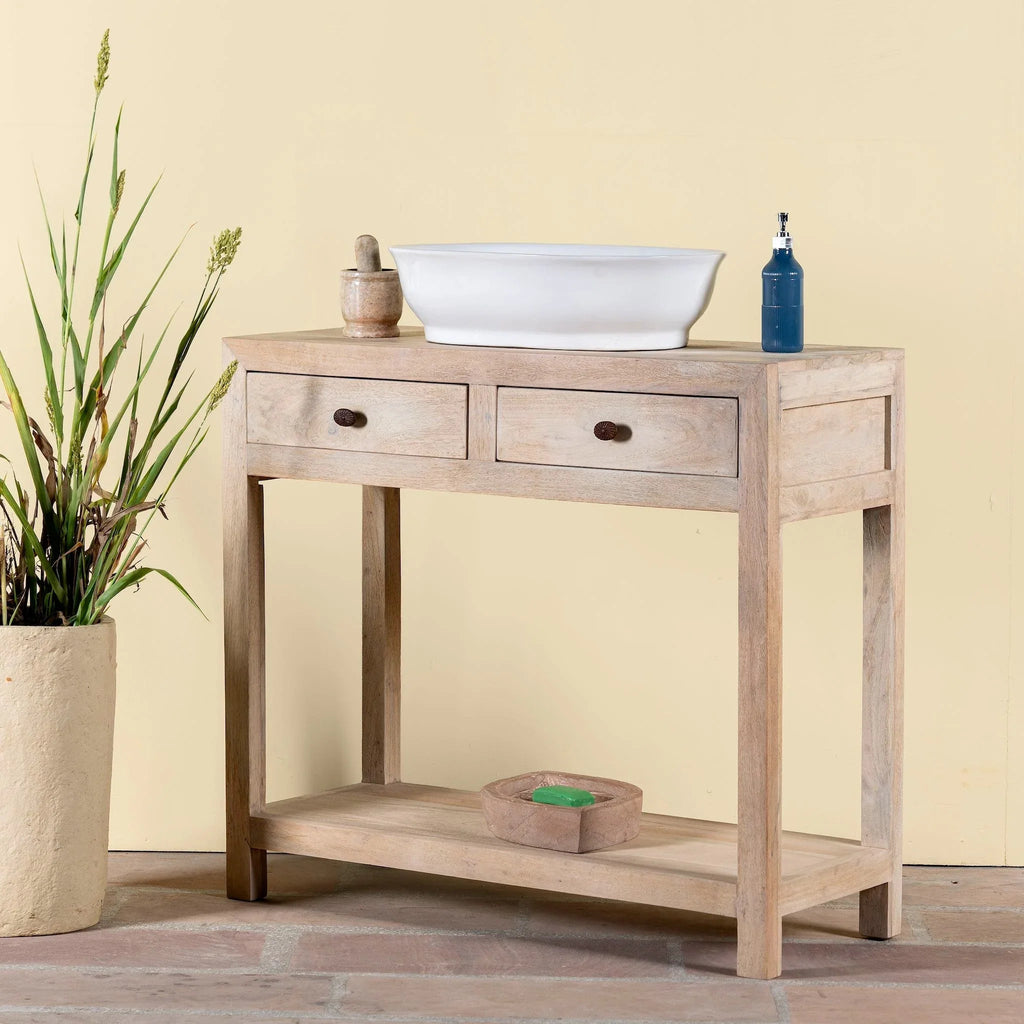 Sahira Compact Rustic Vanity Console - DOBRI ARTS AU