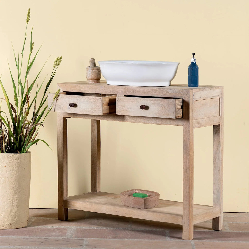 Sahira Compact Rustic Vanity Console - DOBRI ARTS AU