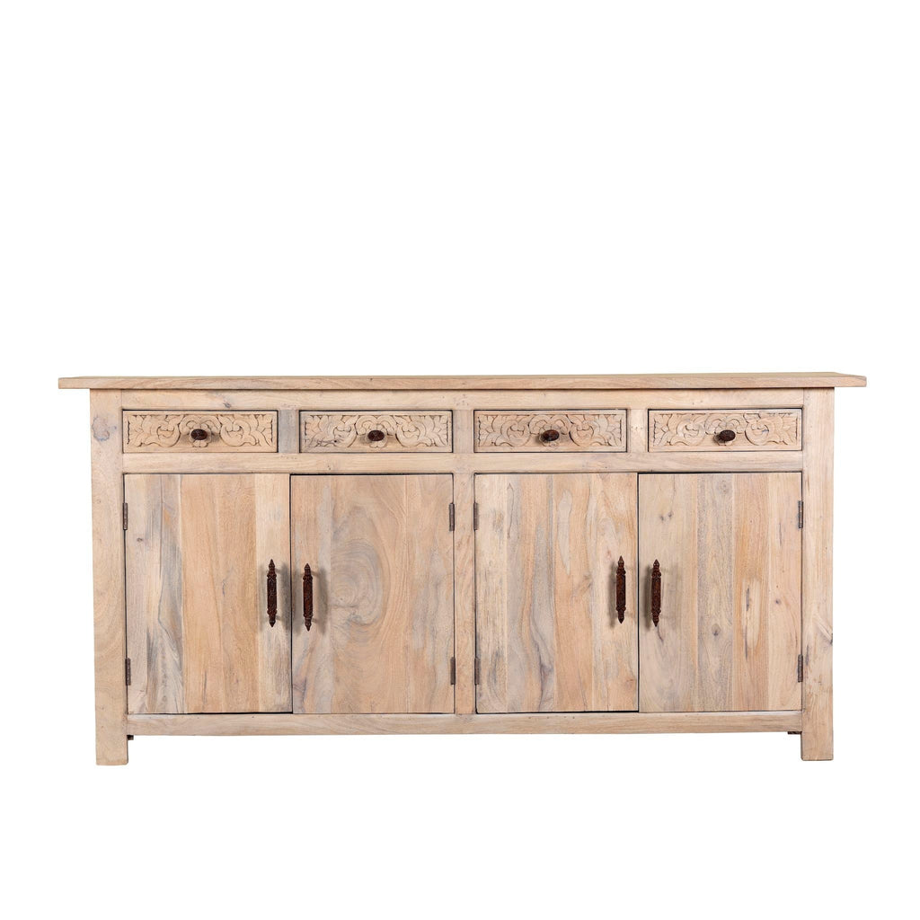 Shanti Handcrafted Sandblasted Mango Wood Sideboard - DOBRI ARTS AU