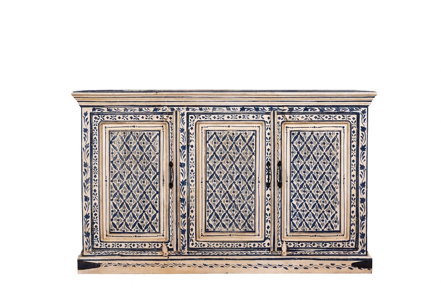 Siddhi Hand-Painted Blue Sideboard - DOBRI ARTS AU
