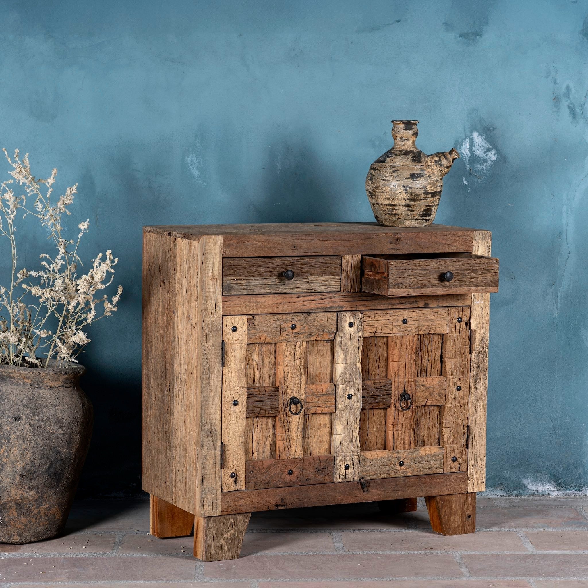 Sindhu Reclaimed Wood Storage Cabinet - DOBRI ARTS AU