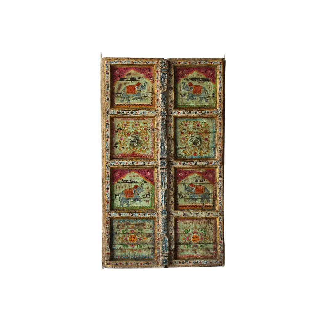 Surajkund Hand-Painted Elephant Door Panel - DOBRI ARTS AU