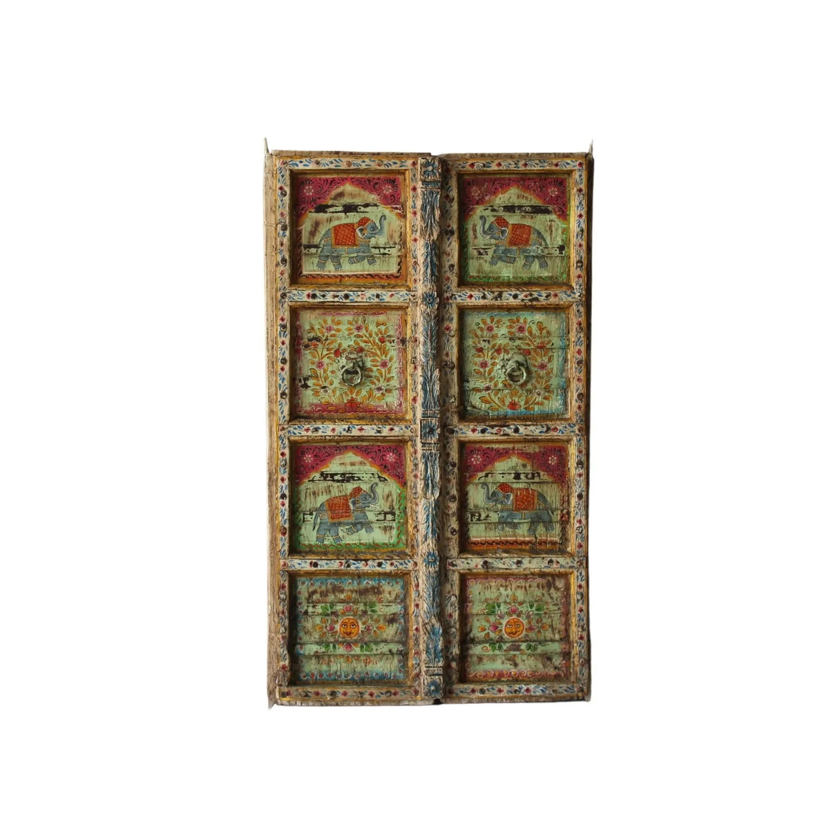 Surajkund Hand-Painted Elephant Door Panel - DOBRI ARTS AU