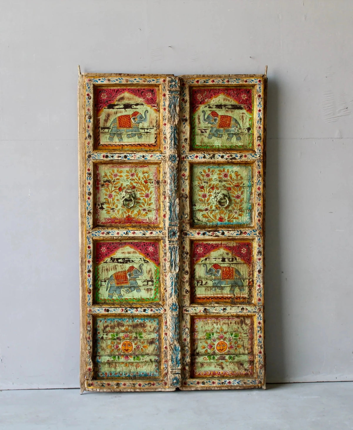 Surajkund Hand-Painted Elephant Door Panel - DOBRI ARTS AU