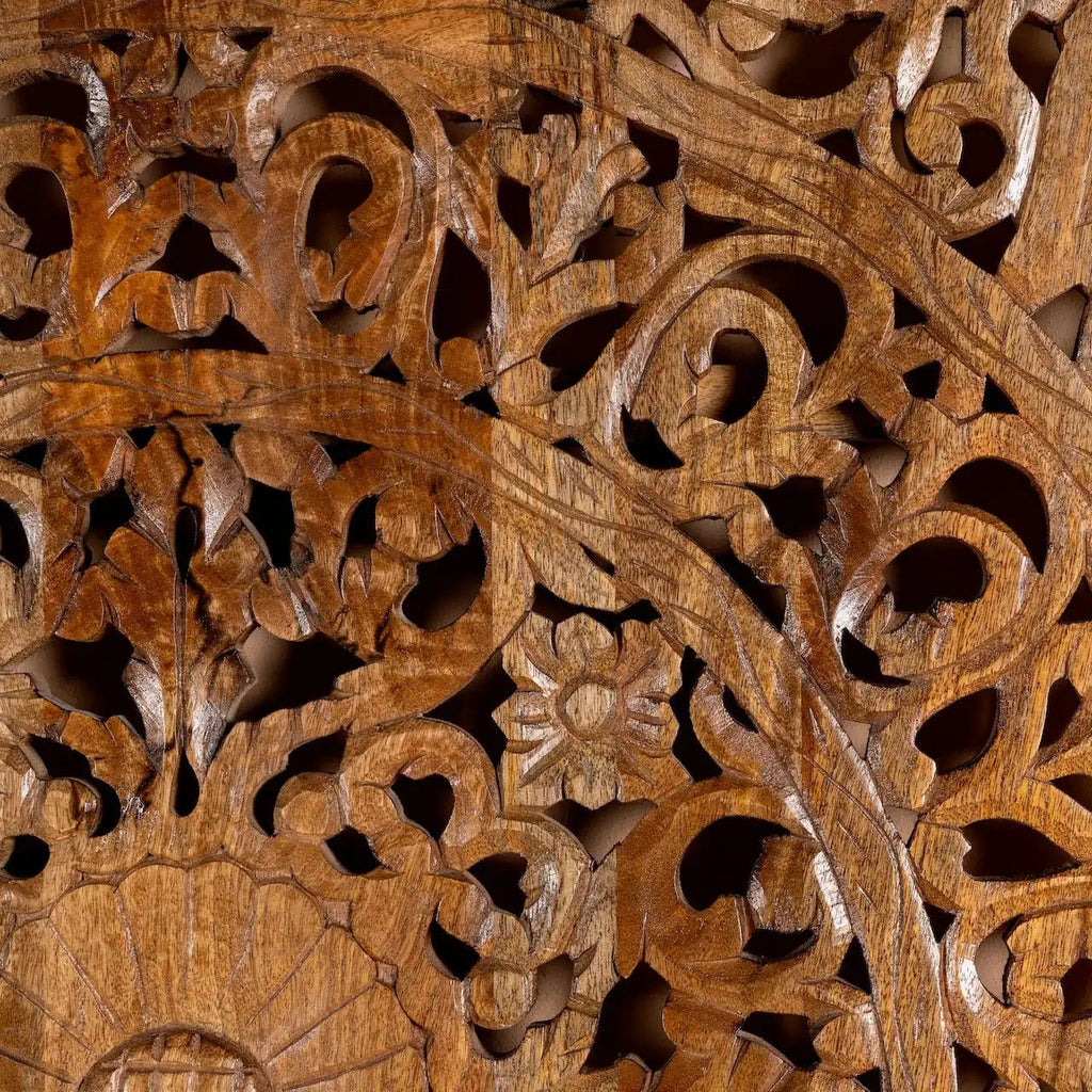 Surya Mandala Double Medallion Carved Wall Panel - DOBRI ARTS AU