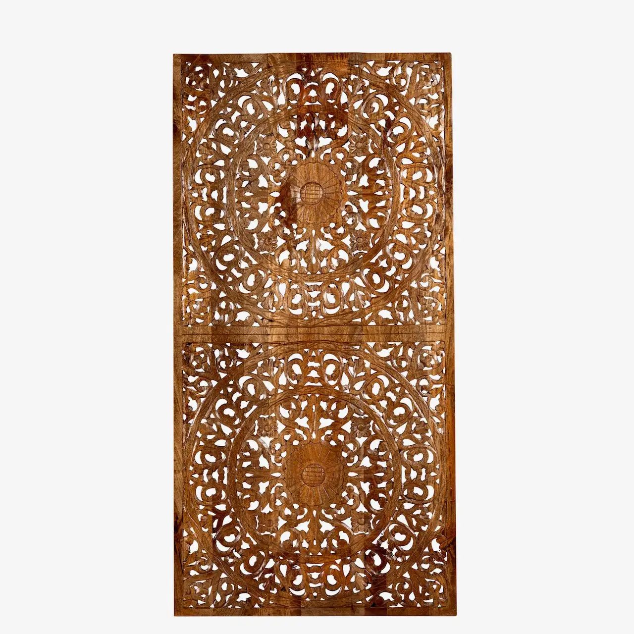 Surya Mandala Double Medallion Carved Wall Panel - DOBRI ARTS AU