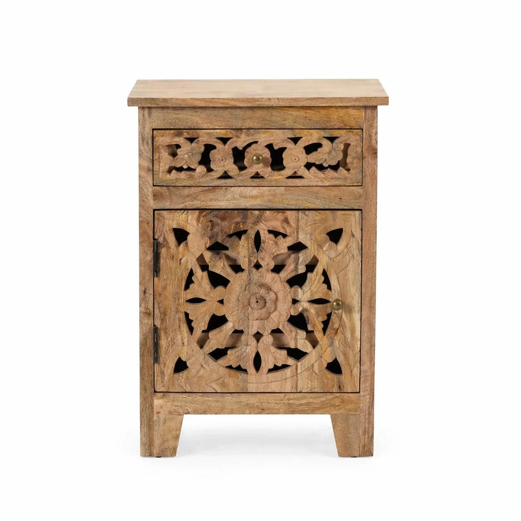 Suryana Carved Bedside Cabinet Set - DOBRI ARTS AU