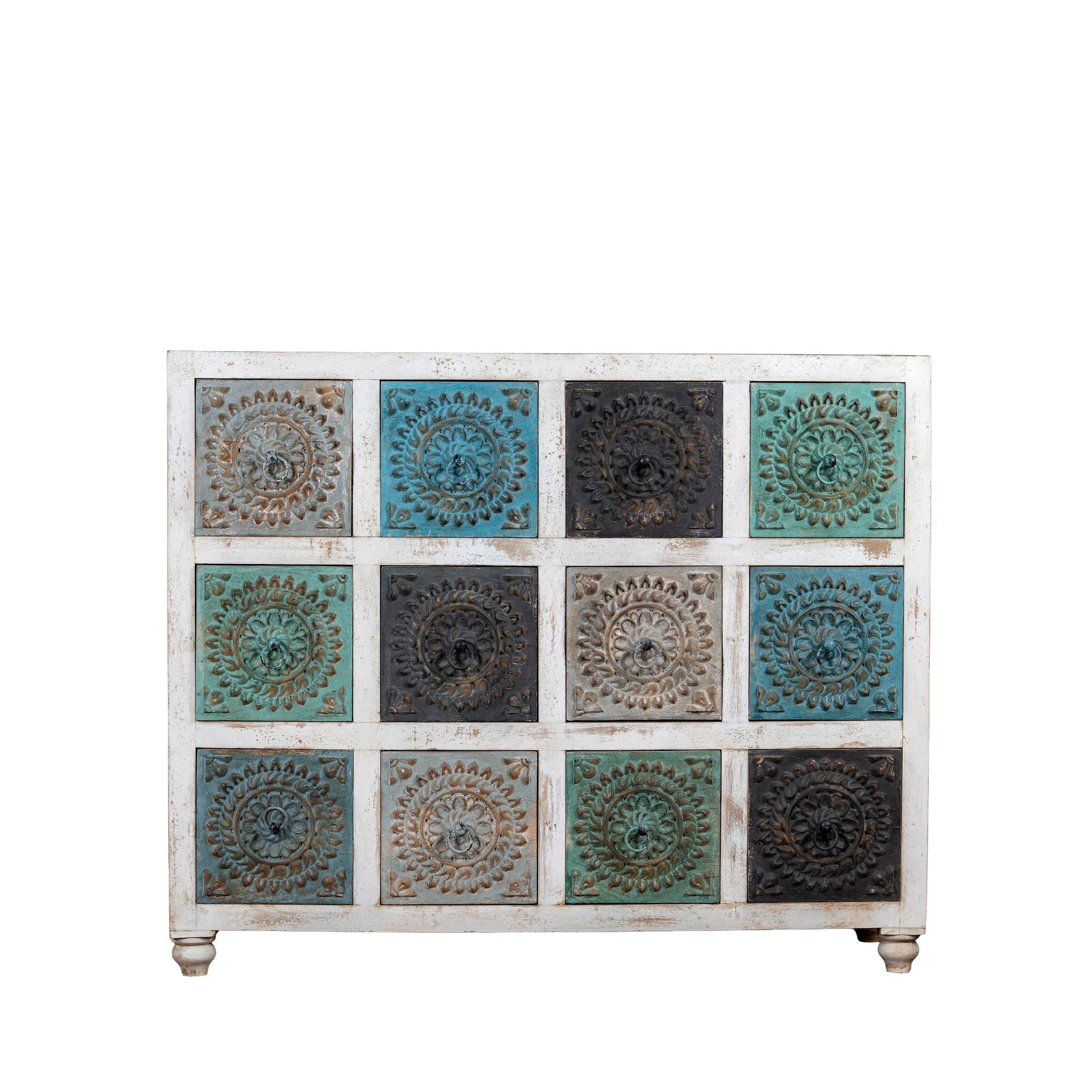 Tanika Hand-Carved Mango Wood Dresser Cabinet - DOBRI ARTS AU