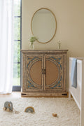 Tashi Carved Rattan Door Cabinet - DOBRI ARTS AU