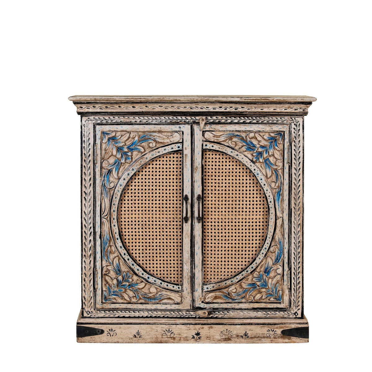 Tashi Carved Rattan Door Cabinet - DOBRI ARTS AU