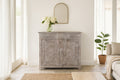 Thanjavur Vintage Grey Hand-Carved Sideboard - DOBRI ARTS AU