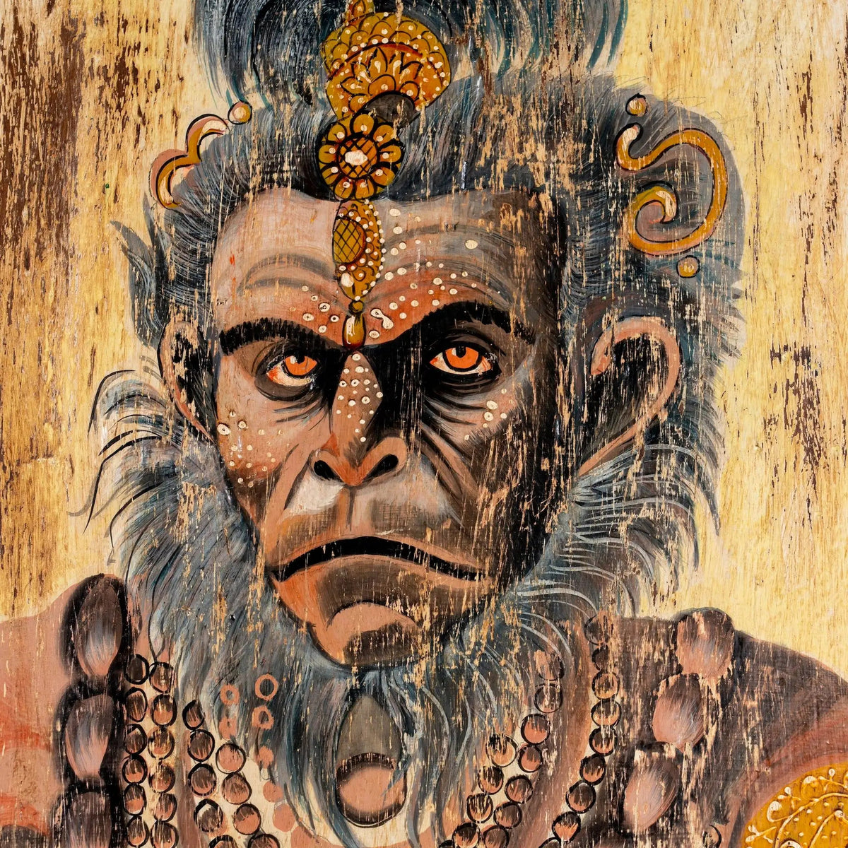 Tridev Mythological Hand-Painted Wooden Panel - DOBRI ARTS AU