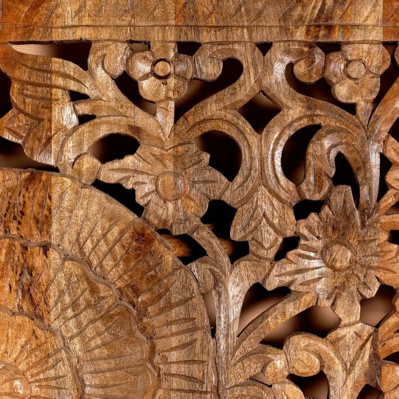 Triveni Triple Medallion Carved Wall Panel - DOBRI ARTS AU