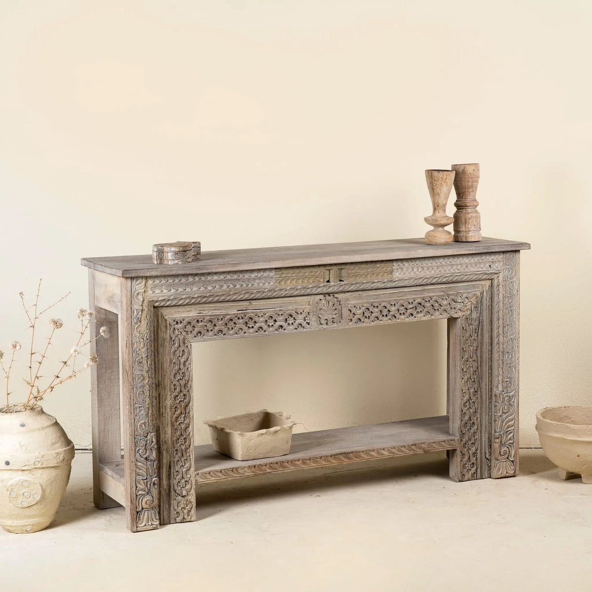 Vaidehi Antique Carved Arch Console - DOBRI ARTS AU
