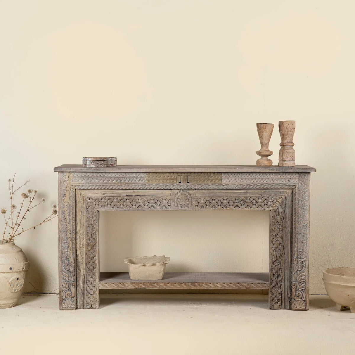 Vaidehi Antique Carved Arch Console - DOBRI ARTS AU