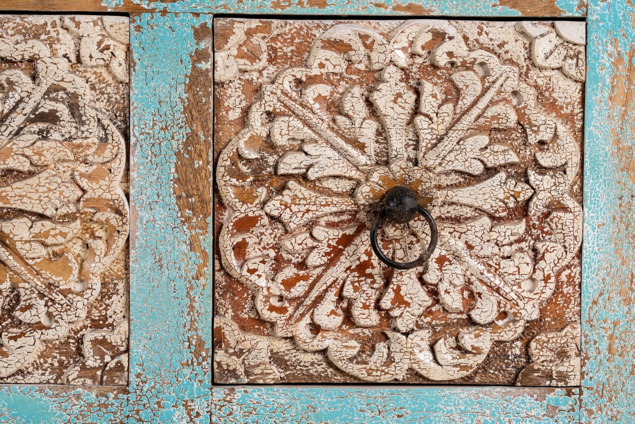 Vilagam Hand-Carved Floral Wooden Drawer Chest - DOBRI ARTS AU