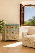 Vilagam Hand-Carved Floral Wooden Drawer Chest - DOBRI ARTS AU