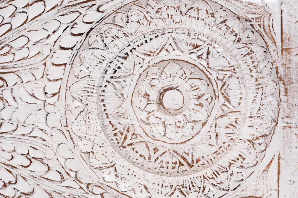 Visavadar Grand Hand-Carved Mango Wood Storage Trunk – 180 cm Statement Chest - DOBRI ARTS AU