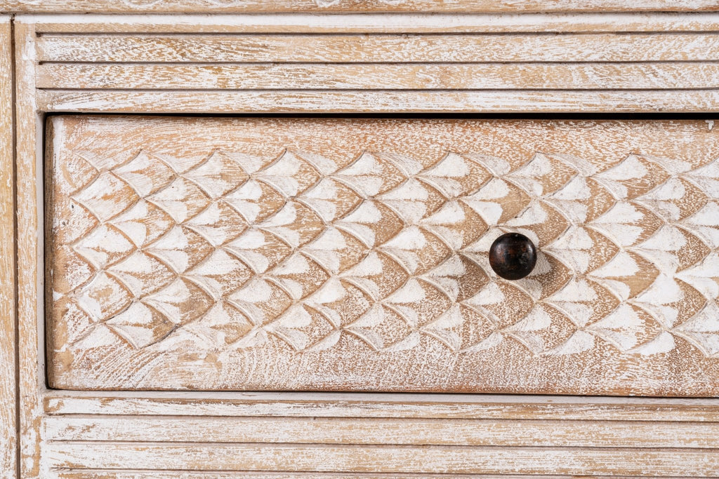 White Open Arch Wooden Sideboard - DOBRI ARTS AU