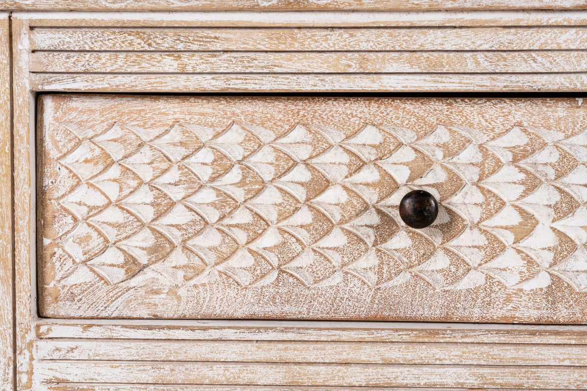 White Open Arch Wooden Sideboard - DOBRI ARTS AU