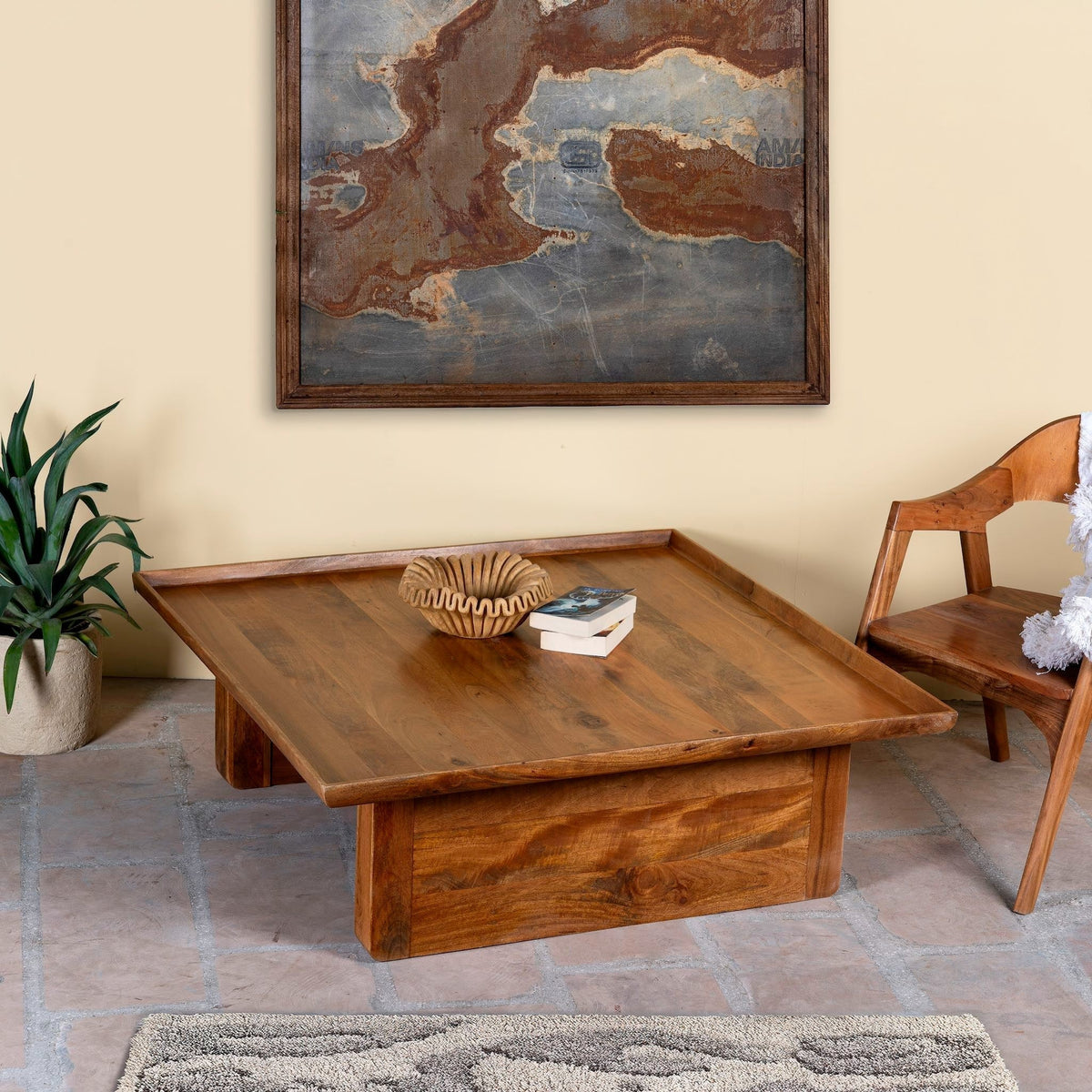 Yanisha Solid Wood Square Coffee Table - DOBRI ARTS AU
