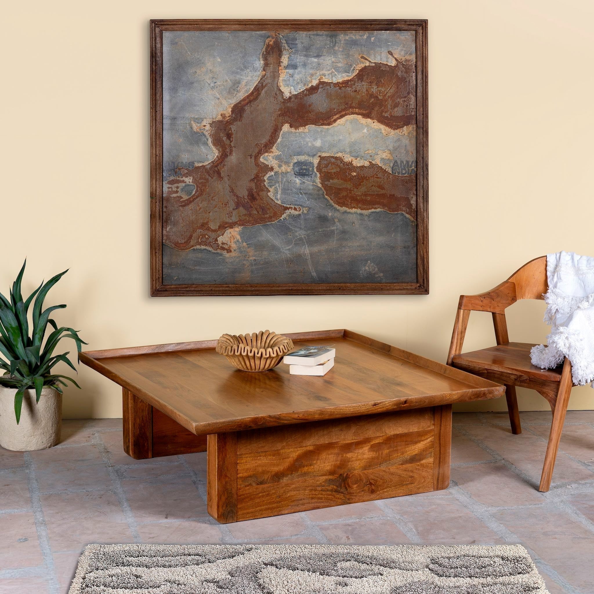 Yanisha Solid Wood Square Coffee Table - DOBRI ARTS AU