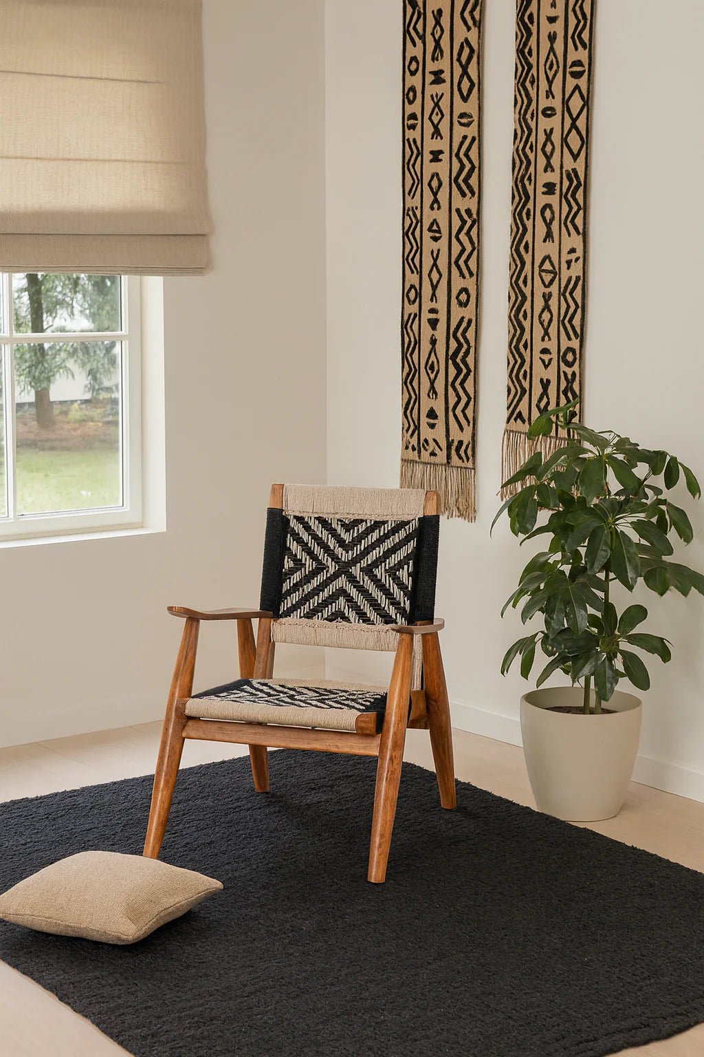 Zara Woven Accent Armchair - DOBRI ARTS AU