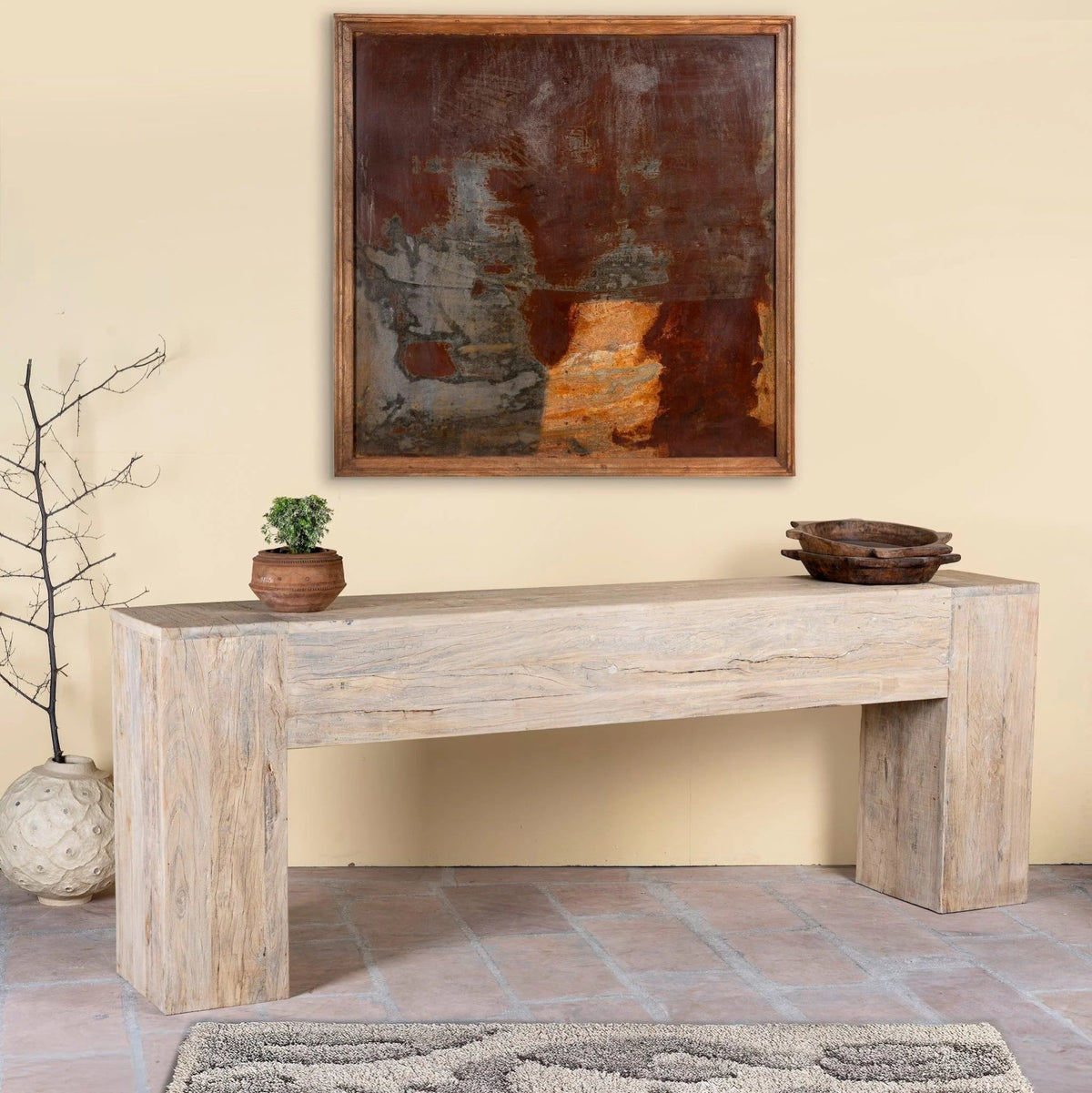 Zayra Reclaimed Wood Grand Console - DOBRI ARTS AU