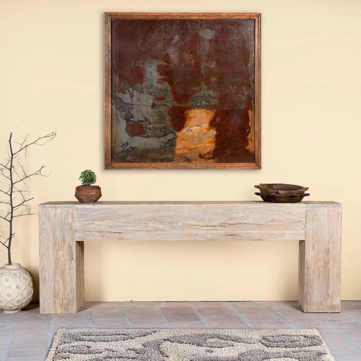 Zayra Reclaimed Wood Grand Console - DOBRI ARTS AU